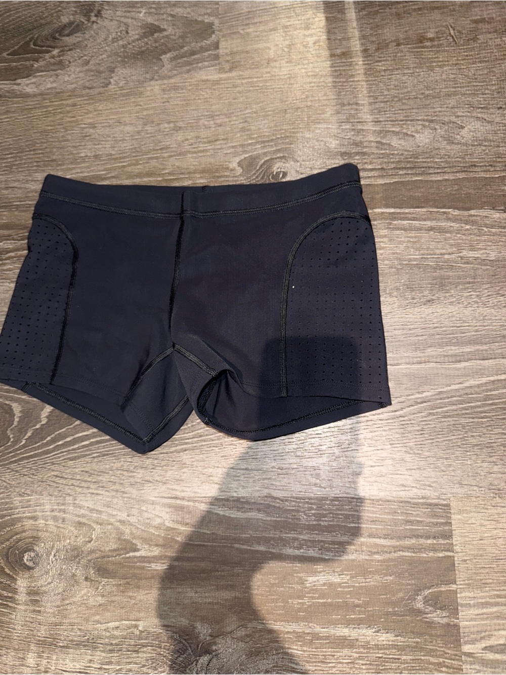 lululemon athletica Black Perforated Bike Shorts